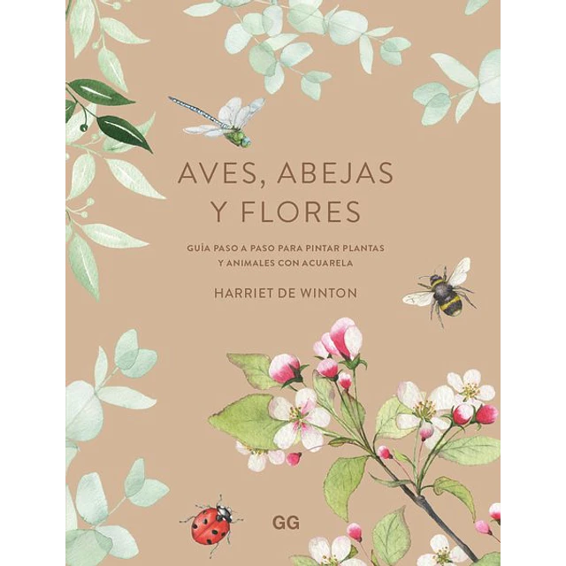 Aves abejas y flores