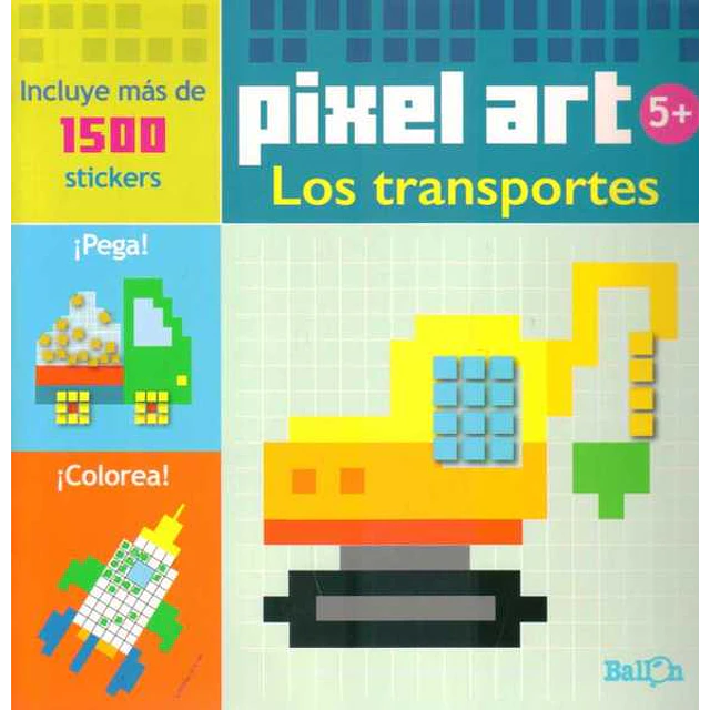 Los transportes. Pixel art 5+