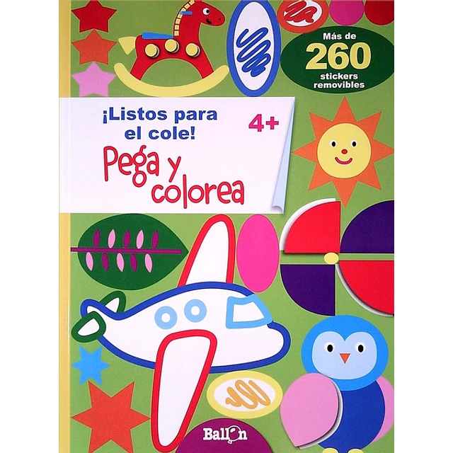 Pega y colorea 4 +. Listos para el cole