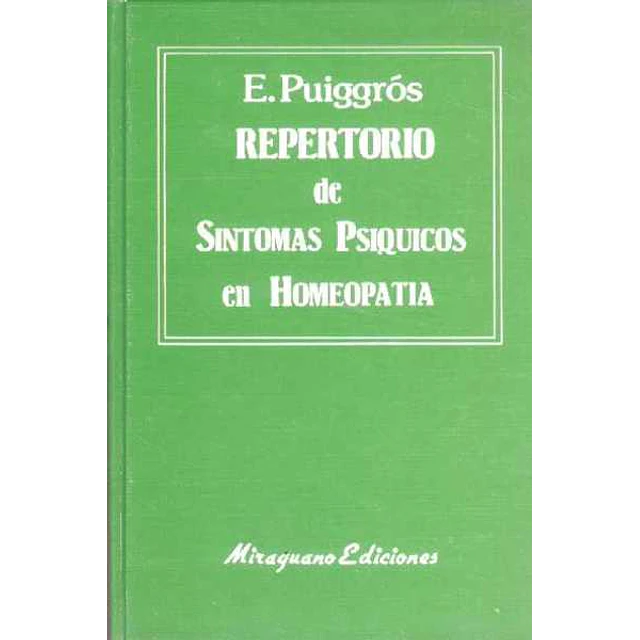 Repertorio de sintomas psiquicos en homeopatia