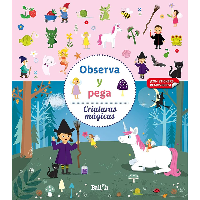 Observa y pega. Criaturas mágicas