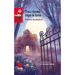 Tres cisnes bajo la luna