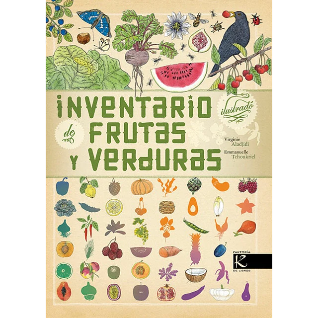Inventario ilustrado de frutas y verduras