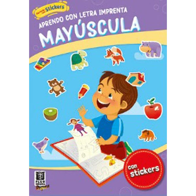 Aprendo con letra imprenta mayúscula. Con stickers