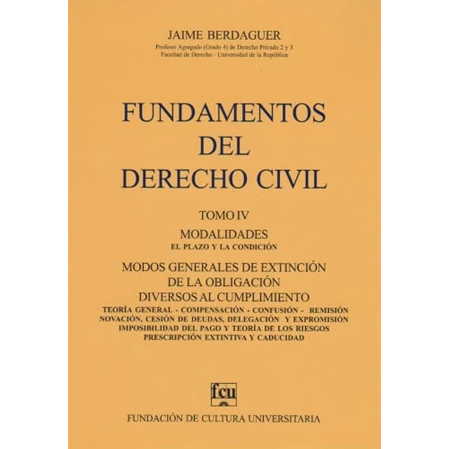 Fundamentos del derecho civil. Tomo IV