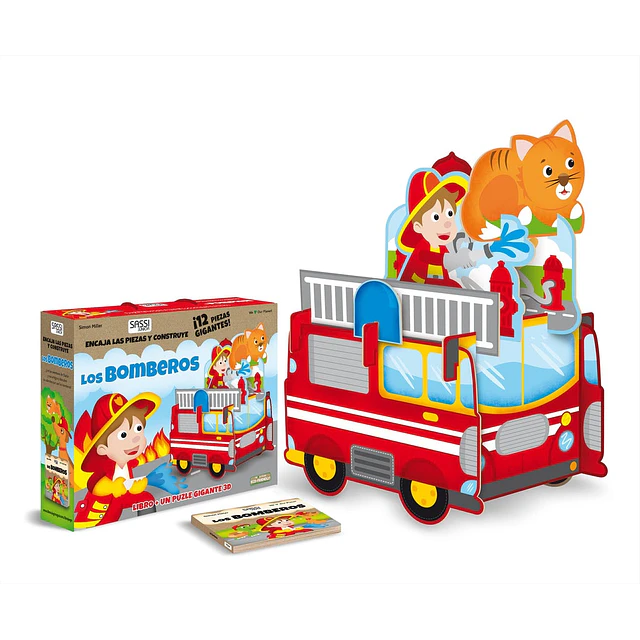 Los bomberos libro puzle