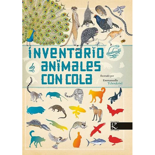 Inventario ilustrado de animales con cola