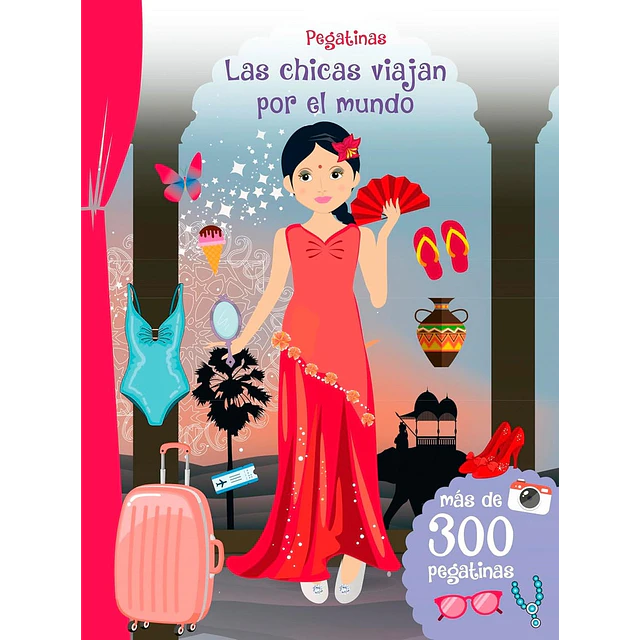 Pegatinas. Las chicas viajan por el mundo