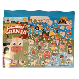 Animalitos de la granja. 60 Puffy Stickers