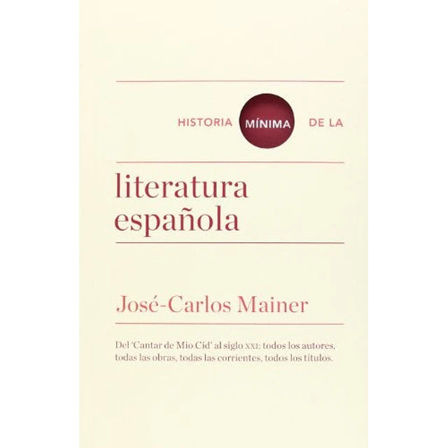 Historia mínima de la literatura española