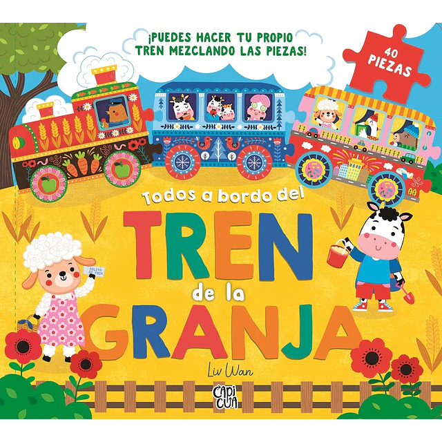 Todos a bordo del tren de la granja (Libro rompecabezas)