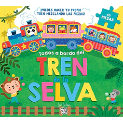 Todos a bordo del tren de la selva (Libro rompecabezas)