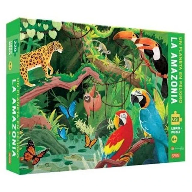 La amazonia. Un planeta en peligro. Libro puzle