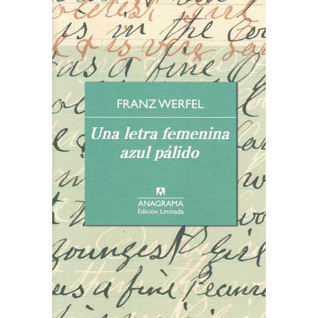 Una letra femenina azul palido
