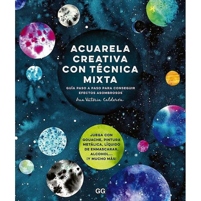 Acuarela creativa con tecnica mixta