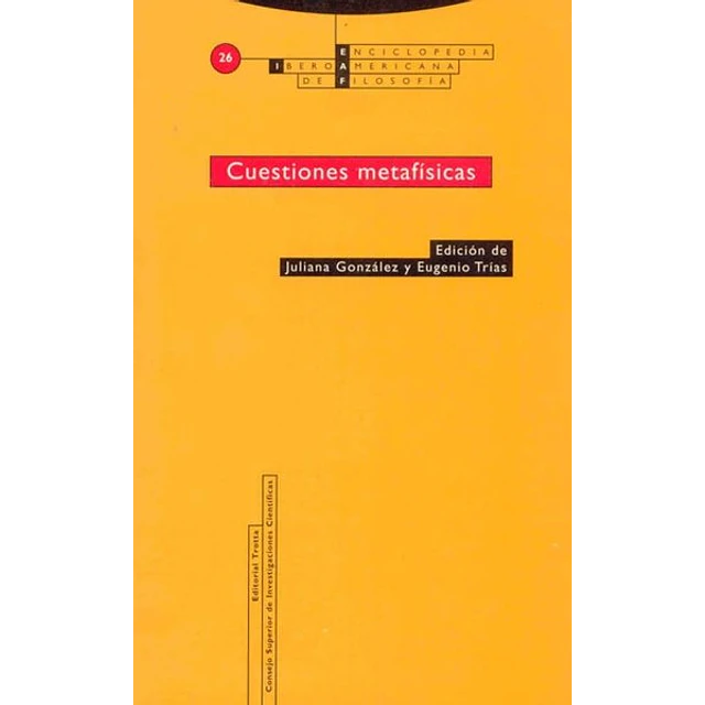 Cuestiones metafisicas. Enciclopedia iberoamericana de filosofia 26