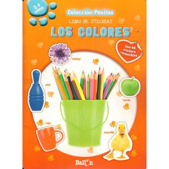 Los colores,. Libro de stickers