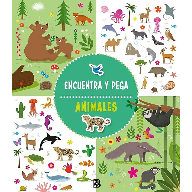 Animales. Encuentra y pega