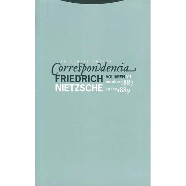 Correspondencia nietzsche volumen vi. Octubre 1887 enero 1889