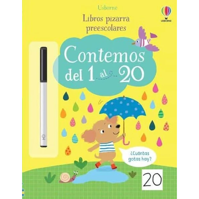 Contemos del 1 al 20.  Libros pizarra preescolares