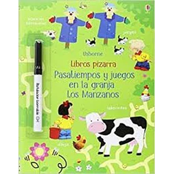 Pasatiempos y juegos en la granja los manzanos. Libros pizarra