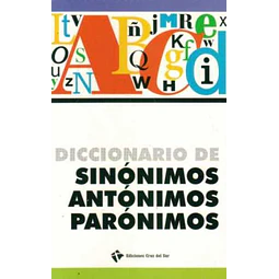 Diccionario sinonimos antonimos paronimos