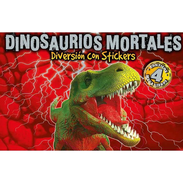 Diversion con stickers. Dinosaurios mortales