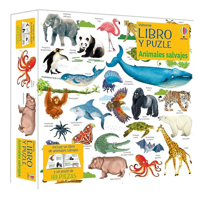 Animales salvajes. Libro puzle