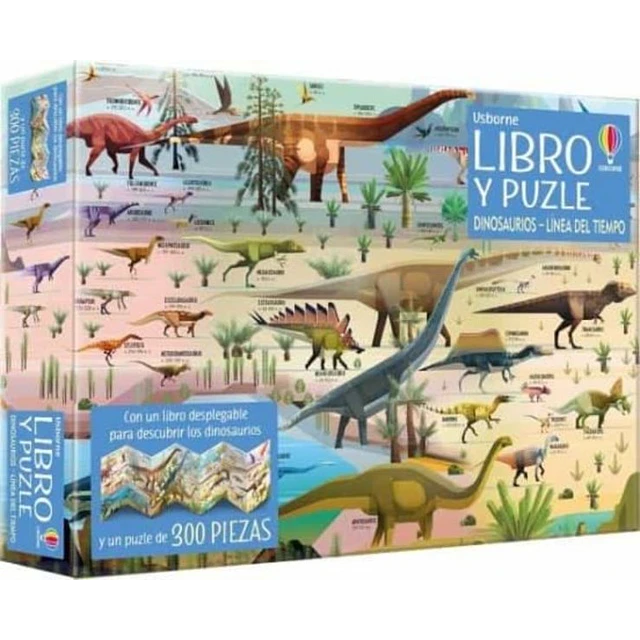 Dinosaurios. Linea del tiempo. Libro y puzle