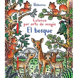 El bosque. Colorea por arte de magia