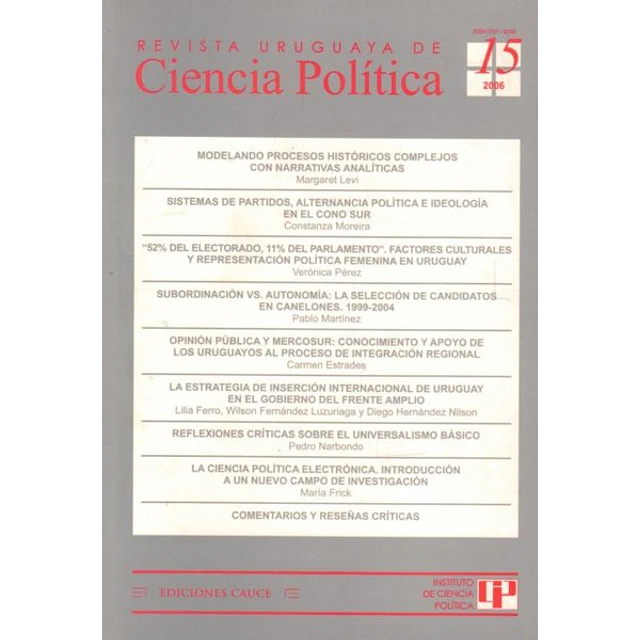 Revista uruguaya 15 de ciencia politica n. 15 2006