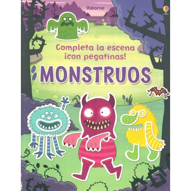 Monstruos. Completa la escena con pegatinas