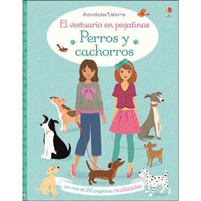 Perros y cachorros. El vestuario en pegatinas