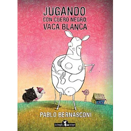 Jugando con cuero negro vaca blanca