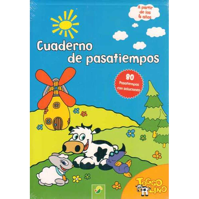 Cuaderno de pasatiempos. Toggo lino azul