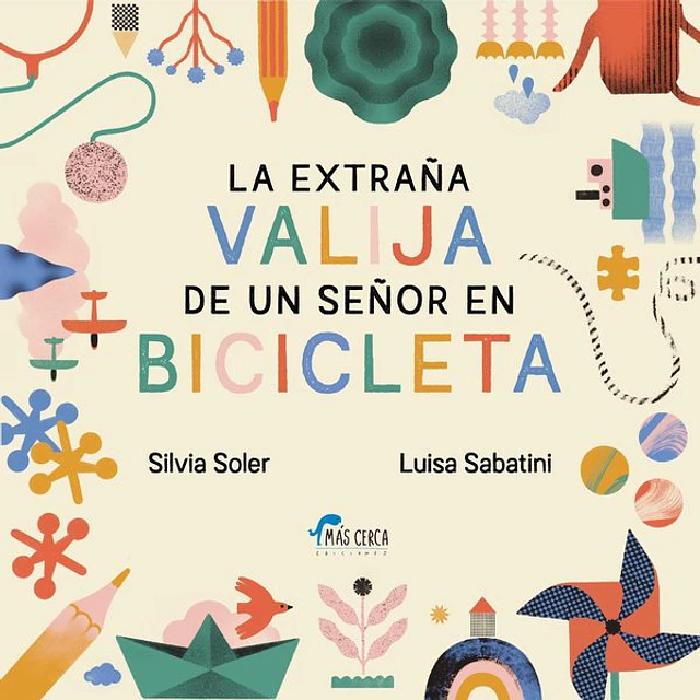 La extraña valija de un señor en bicicleta