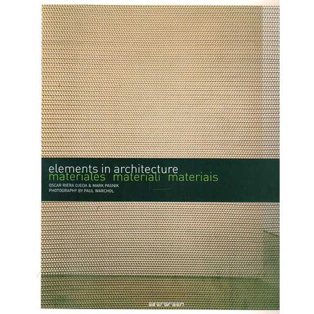 Elements in architecture materiales materiali materiais