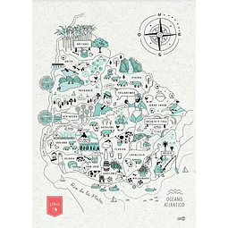 Cuaderno. Mapa uruguay