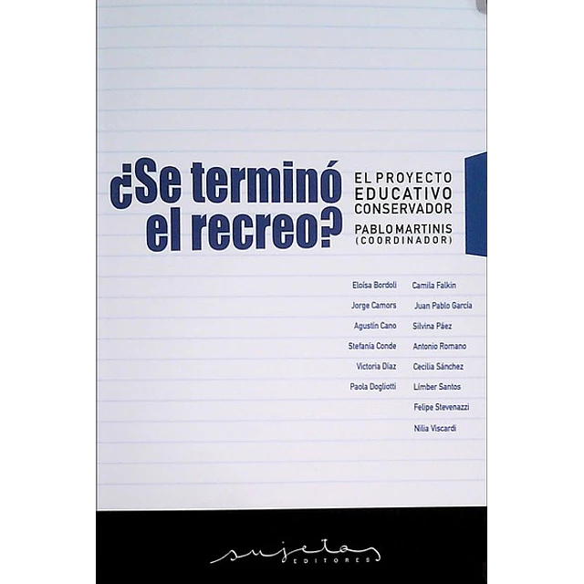 Se termino el recreo?