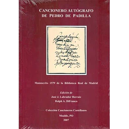 Cancionero autografo de pedro de padilla