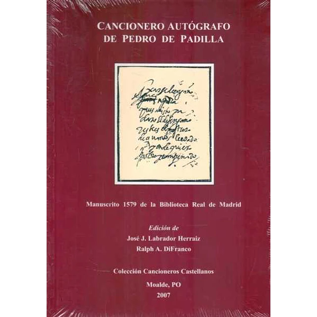 Cancionero autografo de pedro de padilla
