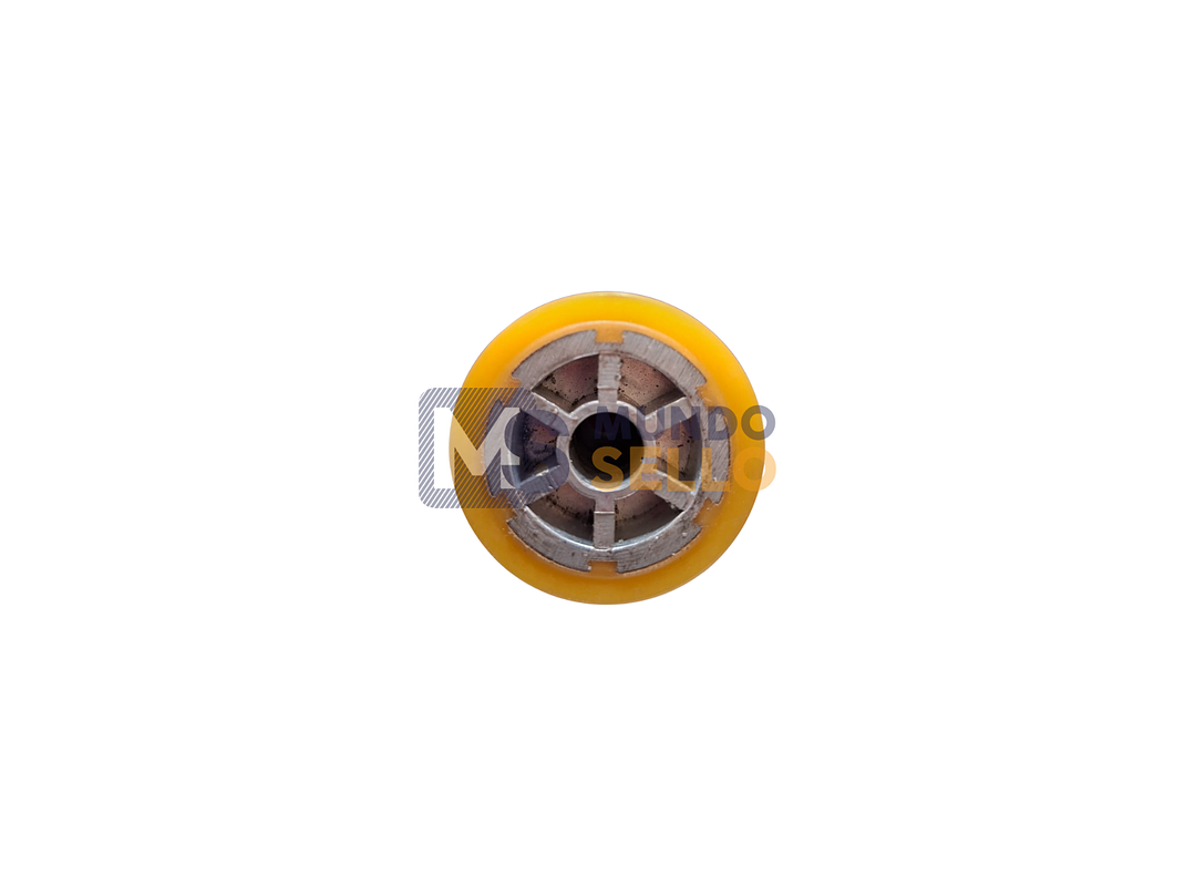 Rueda de Silicona Amarilla para Selladora Continua — Rodillo de Arrastre 3