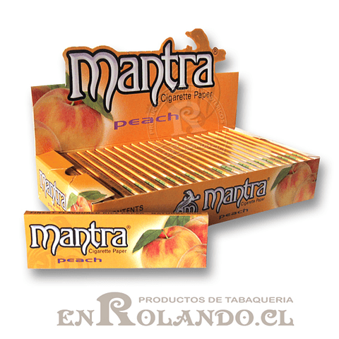 Papelillo Mantra sabor Durazno 1 1/4 - Display 