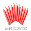 Vela Lisa Esotérica Roja - 10 Velas ($1.990 x Mayor)﻿﻿