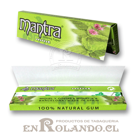 Papelillo Mantra sabor Menta 1 1/4 - Display