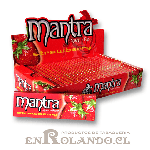 Papelillo Mantra sabor Frutilla 1 1/4 - Display 222