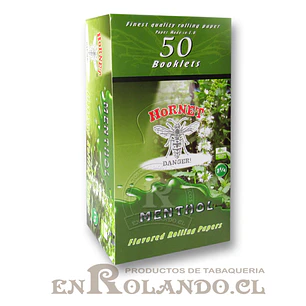 Papelillo Hornet sabor Menthol 1 1/4 - Display ($9.990 x Mayor)