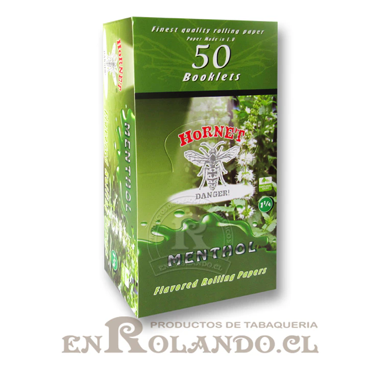 Papelillo Hornet sabor Menthol 1 1/4 - Display ($9.990 x Mayor) 1