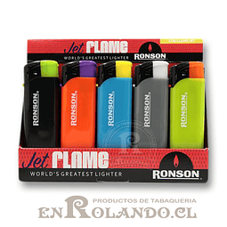 Encendedor Electrónico Ronson Jet Flame Recargable (Soplete) - Display