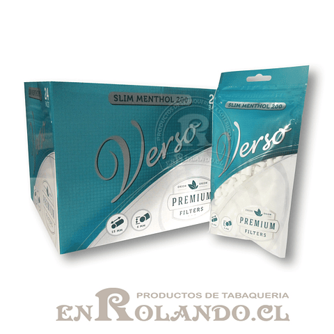 Filtros Verso Slim Menthol - Bolsa ($890 x Mayor)